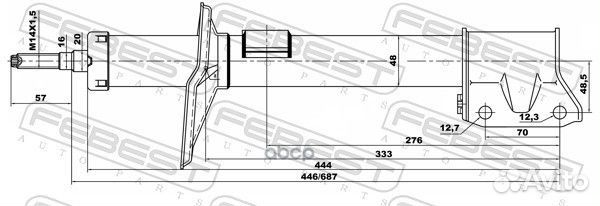 Амортизатор задний GAS.twin tube 24661261R Febest