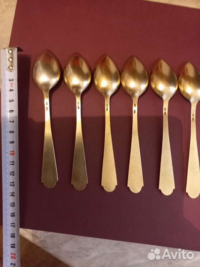 Серебряные чайные ложки, набор Незабудки