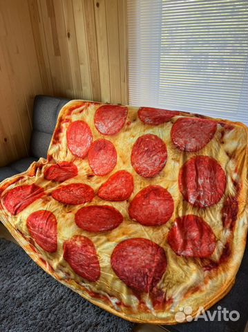 Плед пицца новый 180’180
