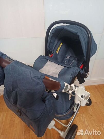 Детская коляска 3в1 Luxmom 518 новые доставка бесп