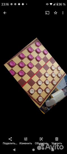 Набор Шашек в цвете (3в) / с доской. Ц/разн