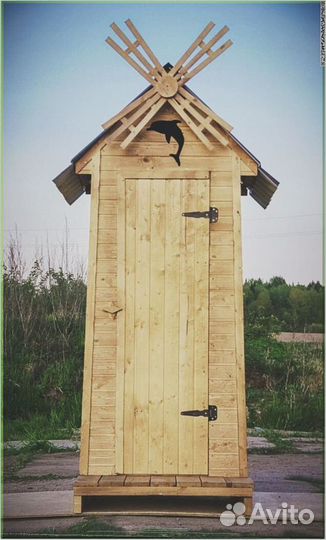 Уличный туалет деревянный RJD