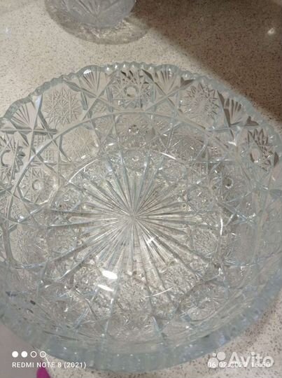 Ваза для фруктов хрусталь