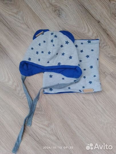 Шапка и снуд деми на мальчика