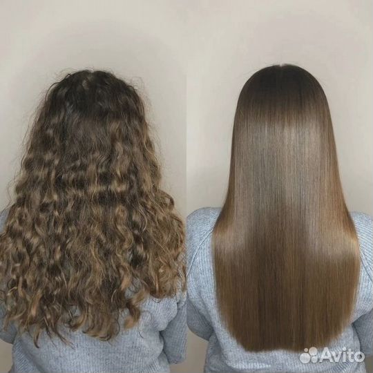 Кератиновое выпрямление волос