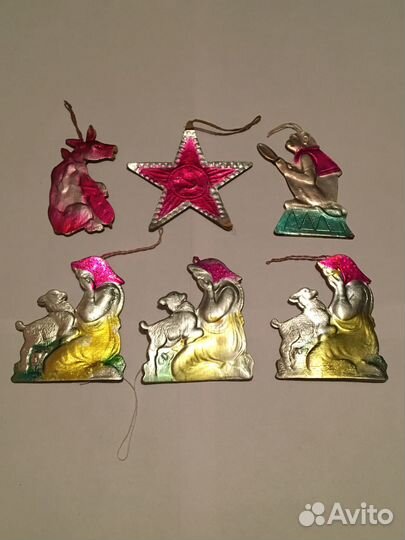 Ёлочные игрушки картонные Алёнушка «Квартет» и др