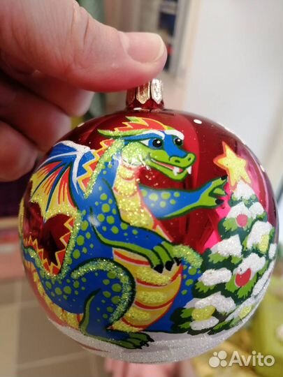 Елочные игрушки шары Дракончики