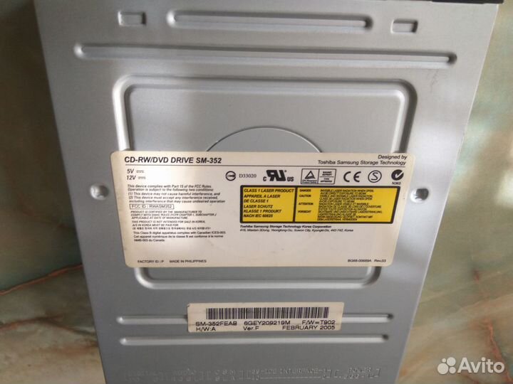 Внутренний привод samsung CD-RW/DVD SM-352