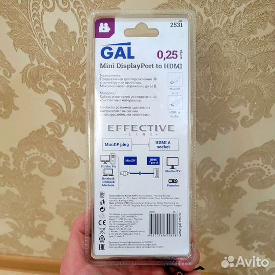 Переходник mini dp на hdmi