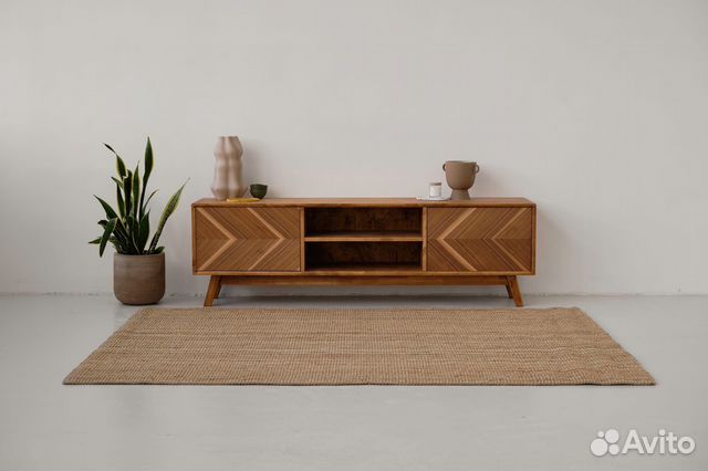 Тумба под тв Fusion 180х55х36 см из массива дерева