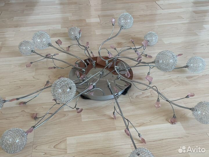 Люстра потолочная галогенная с пультом