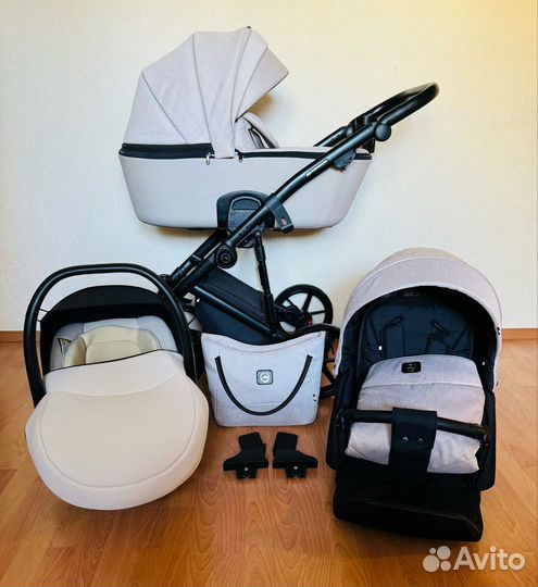 Коляска 3 в 1 adamex mobi air lux как новая