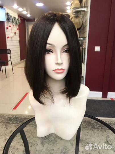 Парик на шёлке из натуральных волос (30см)