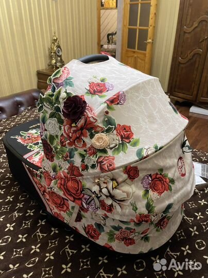 Коляска люлька cybex priam spring blossom