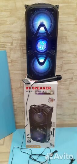 Большая колонка +пульт+караоке, блютуз система