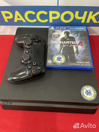 Playstation 4 Slim 1 TB + Uncharted 4 + Гарантия 6