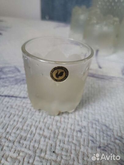 Графин хрустальный и 6 стопок/ гусь хрустальный