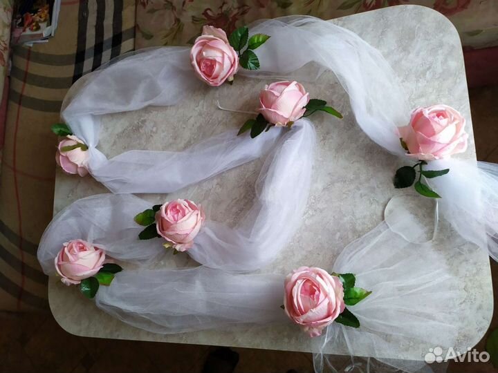 Свадебные украшения на машину