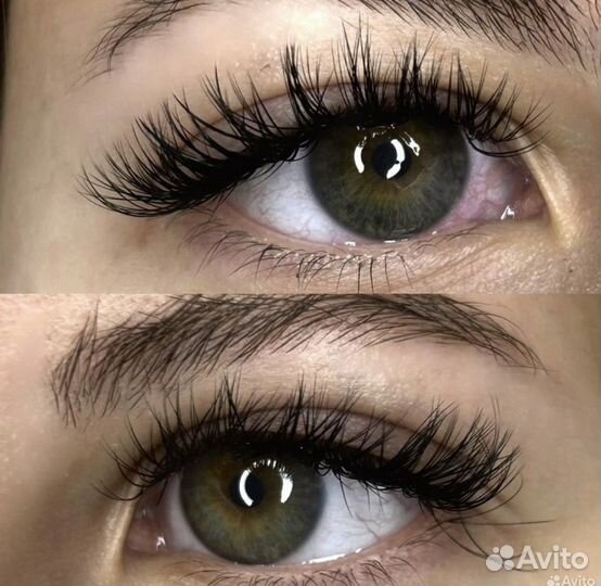 Наращивание ресниц модели