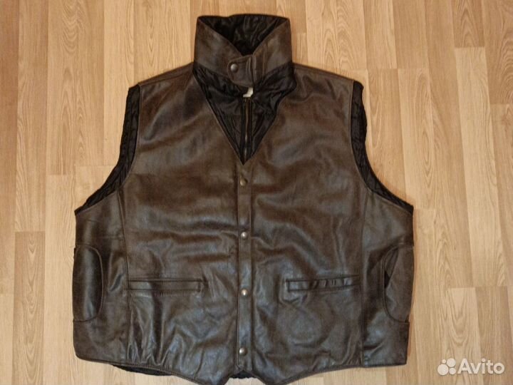 Зимний Жилет Кожа Дубленая Made in Italy US XXL
