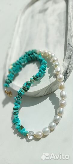 Колье чокер из натуральных камней