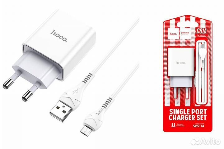 Зарядное устройство Hoco MicroUsb 2.1A