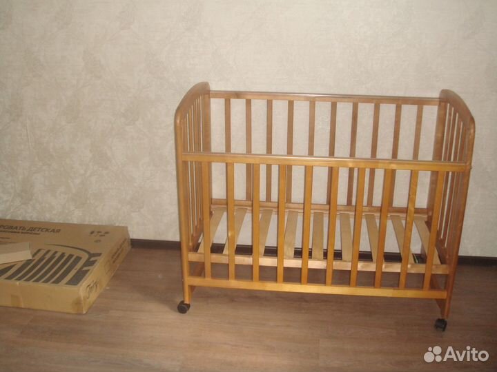 Детская кровать натур дерево торг попути привезти