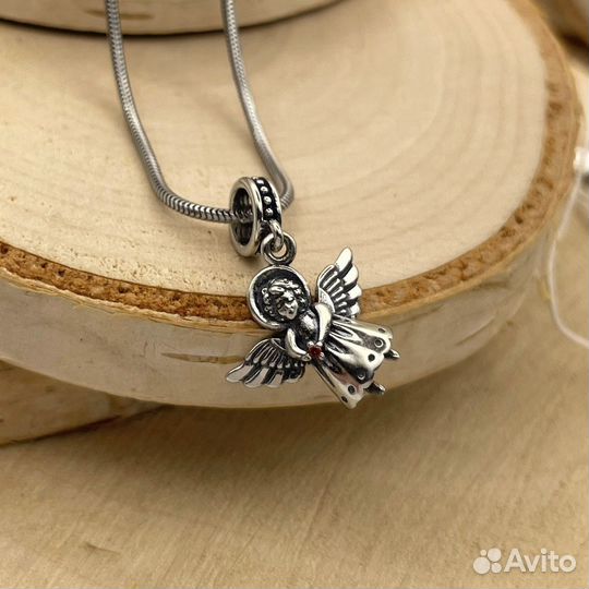 Серебряная подвеска на цепочке Ангел Хранитель