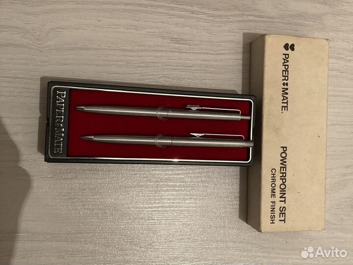 Ручка шариковая paper mate powerpoint set chrome f