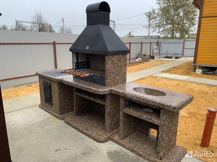 Модульный комплекс барбекю, печь под казан,гриль