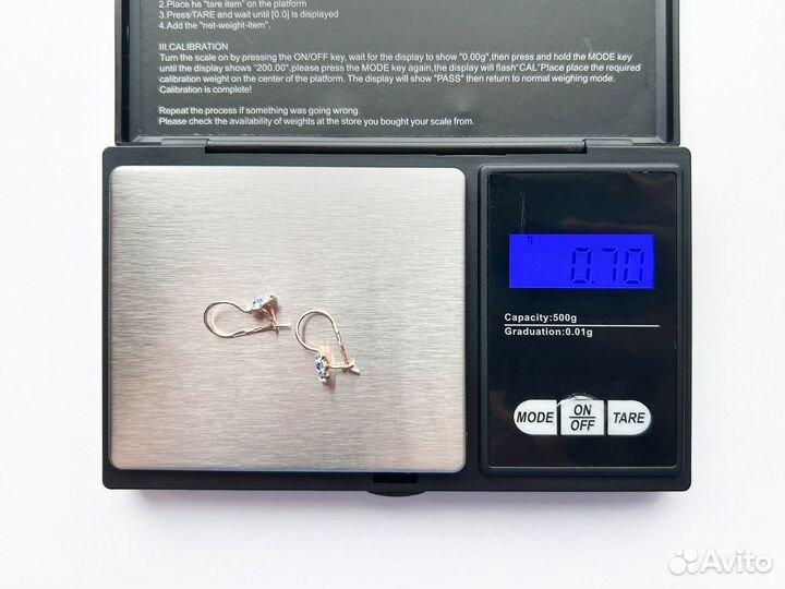 Детские золотые серёжки 585 проба новые