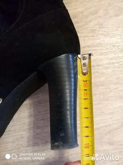 Сапоги женские демисезонные замша р-р 39