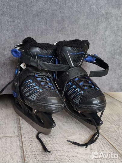 Коньки раздвижные 29-32рр с мехом