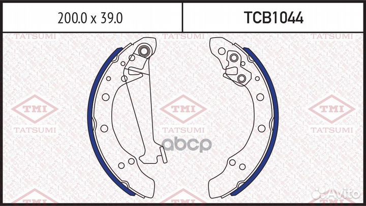 Колодки тормозные барабанные задние TCB1044 TAT