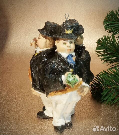 Авторские ватные елочные игрушки 