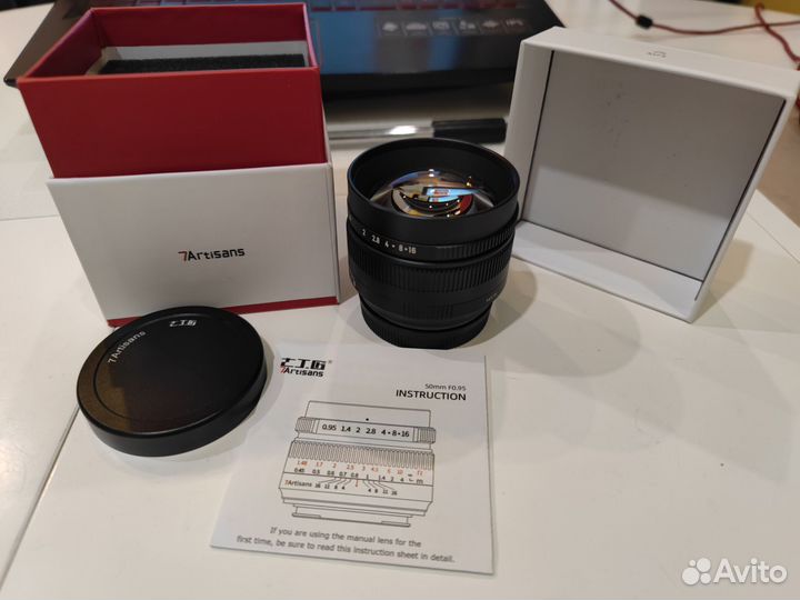 7artisans 50mm f0.95 sony E как новый