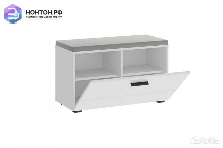 Тумба для обуви Gloss белый глянец / белый