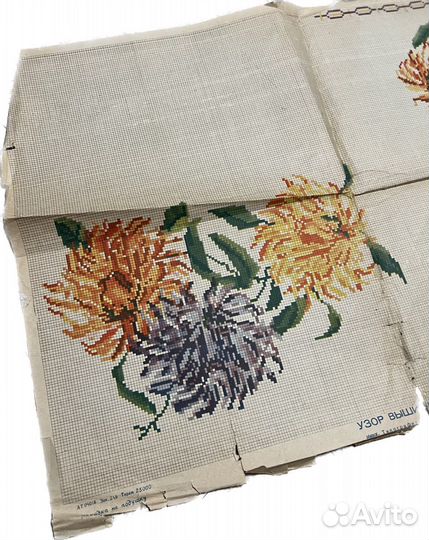 Узор вышивки крестом, антик