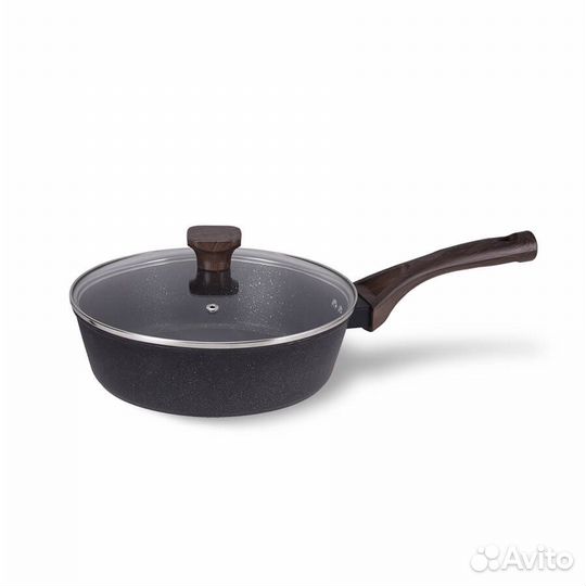 Сотейник с крышкой индукционное дно, 24 см