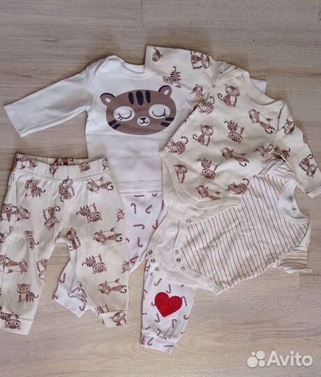 Вещи детские 0-6 месяцев