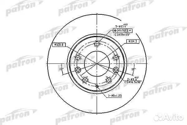 Диск тормозной передн mazda: 6 02, 6 Hatchback 02