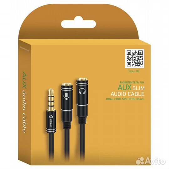 Разветвитель AUX 3.5 (микрофон и наушники)