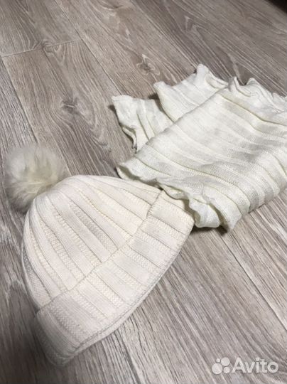 Женский шарф и шапка зимняя