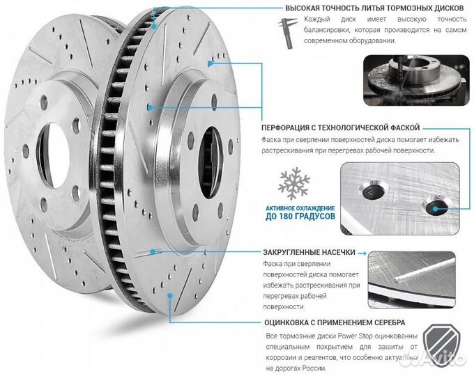 Передние тормозные диски Stinger V6 Powerstop