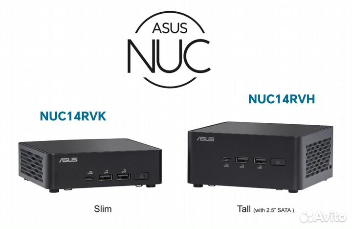 Мини-пк asus NUC14 Pro/Pro+(Core Ultra 5/7/9) 2024