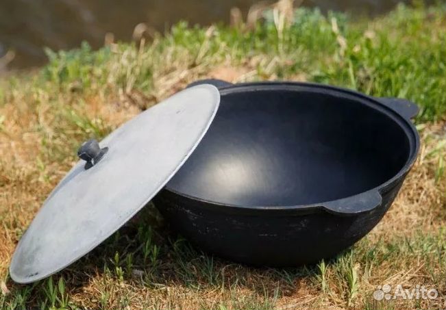 Казан узбекский чугун с крышкой 8 литров Оптом