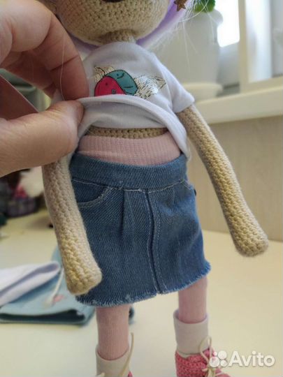 Кукла вязаная интерьерная ручная работа