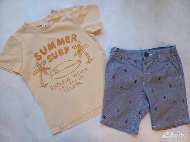 Футболка и шорты на мальчика 80 86 hm
