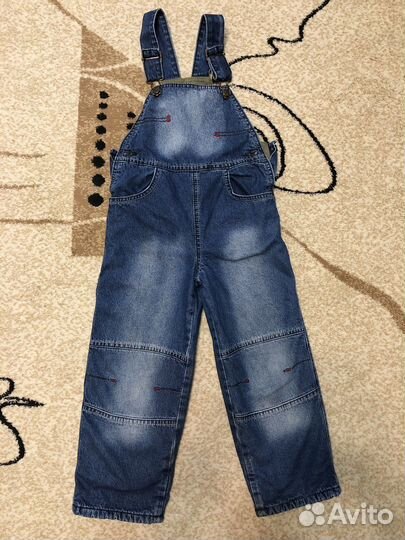 Джинсовый комбинезон утеплен. р. 26/104