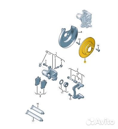 Диск тормозной задний Volkswagen Polo CWV 279652